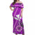 Hawaii Matching Dress and Hawaiian Shirt Kakau Tribal Purple Batik Floral Ver.01 LT13 - Polynesian Pride