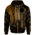Cook Islands Zip up Hoodie Polynesian Wings (Golden) Unisex Golden - Polynesian Pride