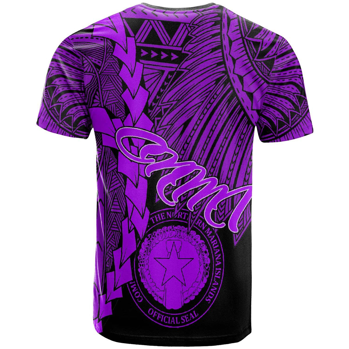 Northern Mariana Islands Polynesian Custom T Shirt Tribal Wave Tattoo Purple - Polynesian Pride