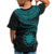 Nauru Polynesian T Shirt Nauru Waves (Turquoise) - Polynesian Pride