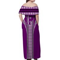 Hawaii Pearl City High School Off Shoulder Long Dress - LT12 - Polynesian Pride