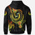 Pohnpei Custom Hoodie Reggae Plumeria Flowers with Spiral Patterns - Polynesian Pride