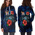 Fiji Polynesian Hoodie Dress - Blue Turtle Hibiscus - Polynesian Pride