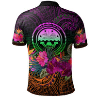 Federated States of Micronesia Polo Shirt Summer Hibiscus - Polynesian Pride