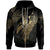 New Caledonia Polynesian Zip Hoodie Legend Gold Version Unisex Black - Polynesian Pride