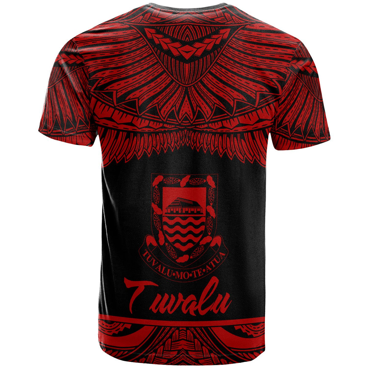 Tuvalu Polynesian T Shirt Tuvaluan Pride Red Version - Polynesian Pride