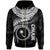 Chuuk Polynesian Zip up Hoodie Chuuk Waves (White) Unisex White - Polynesian Pride