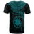 Nauru Polynesian Custom T Shirt Nauru Waves (Turquoise) - Polynesian Pride