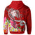 Fiji Hoodie Turtle Plumeria (Red) - Polynesian Pride