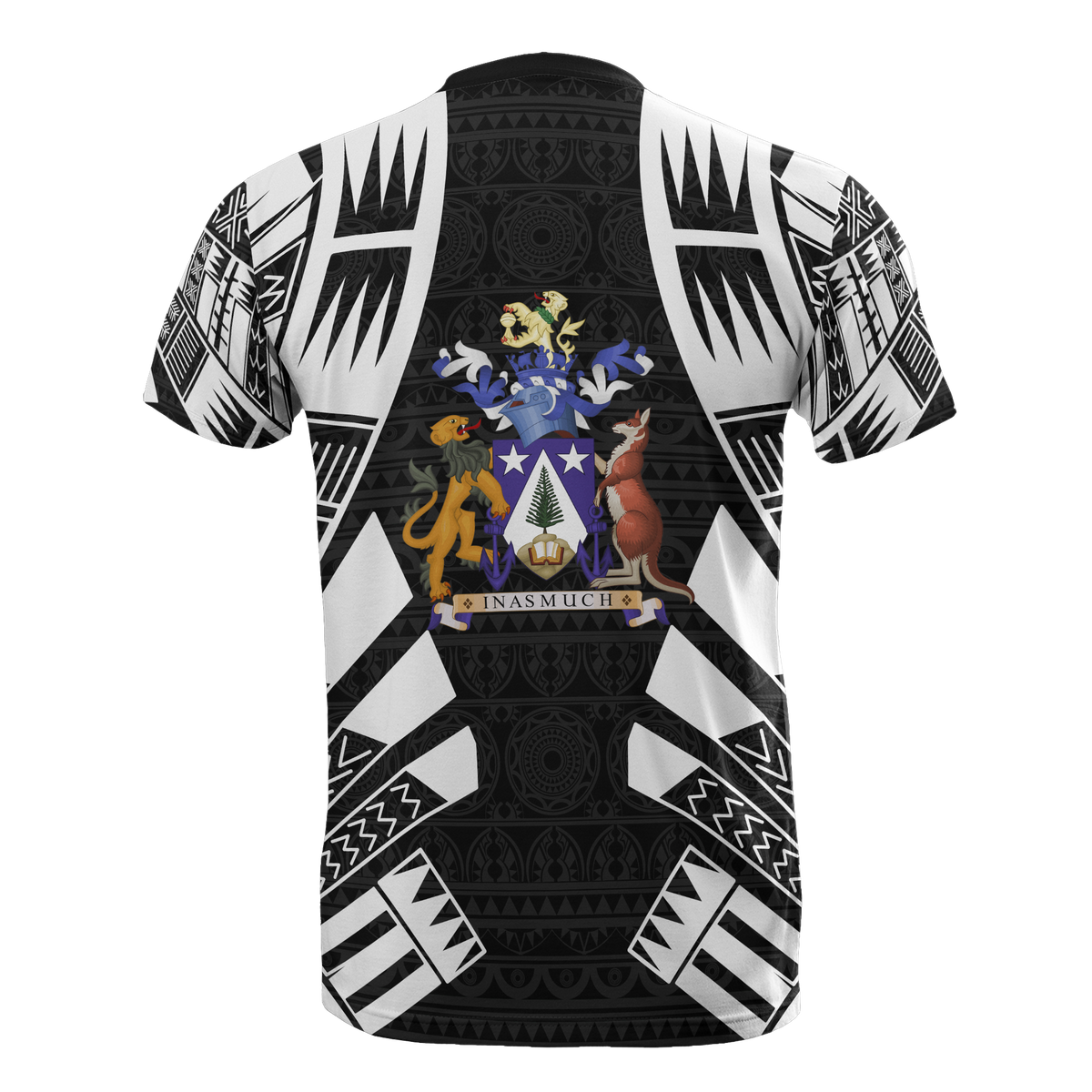 Norfolk Island T Shirt Norfolk Island Coat Of Arms Polynesian Tattoo Style - Polynesian Pride