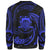 Tuvalu Polynesian Custom Personalised Sweater - Blue Tribal Wave - Polynesian Pride