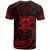 Tuvalu Polynesian Custom T Shirt Red Tribal Wave - Polynesian Pride