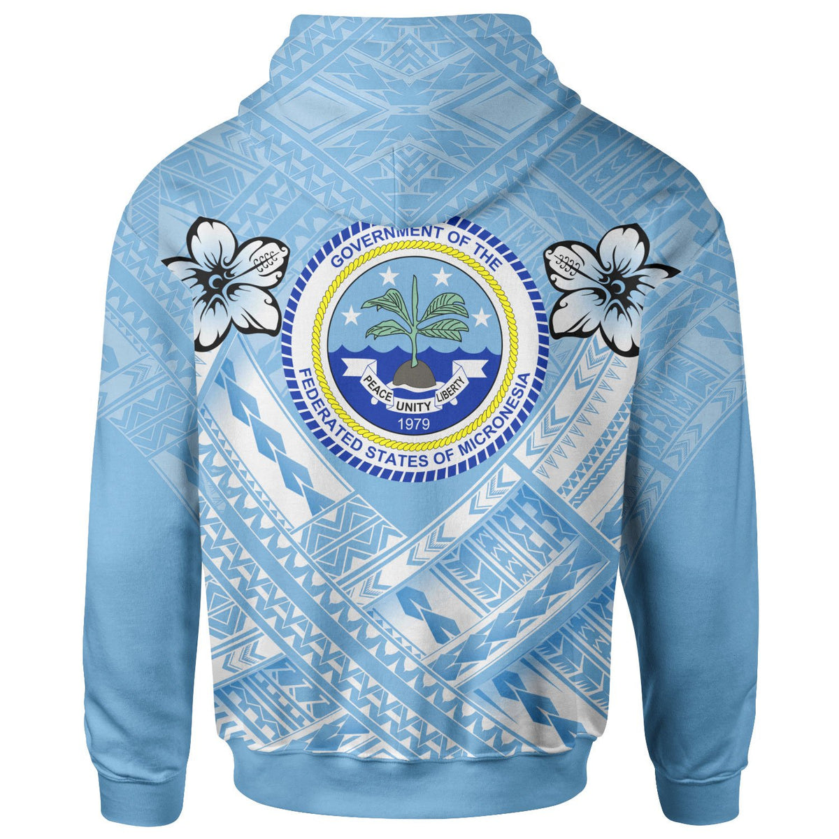 Federated States of Micronesia Custom Hoodie Federated States of Micronesia Flag Camisole Hibiscus Style - Polynesian Pride