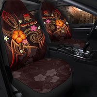 Tuvalu Polynesian Personalised Car Seat Covers - Legend of Tuvalu (Red) - Polynesian Pride