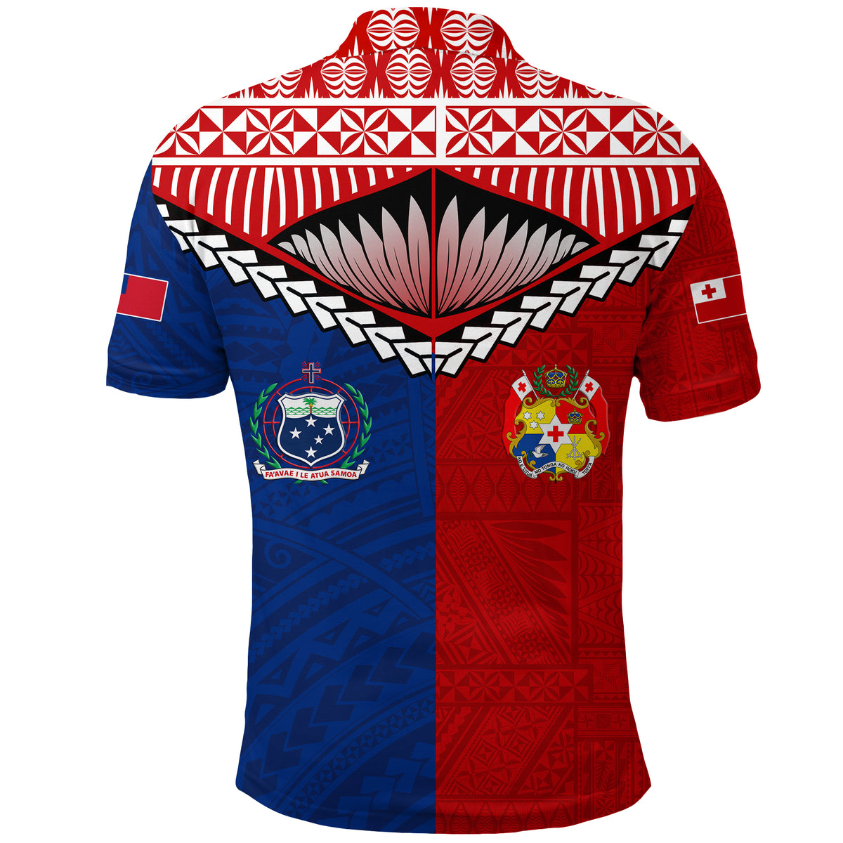 Tonga Combine Samoa Pride Polo Shirt LT12 - Polynesian Pride
