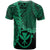 Hawaii Polynesian Custom T Shirt Tribal Wave Tattoo Green - Polynesian Pride