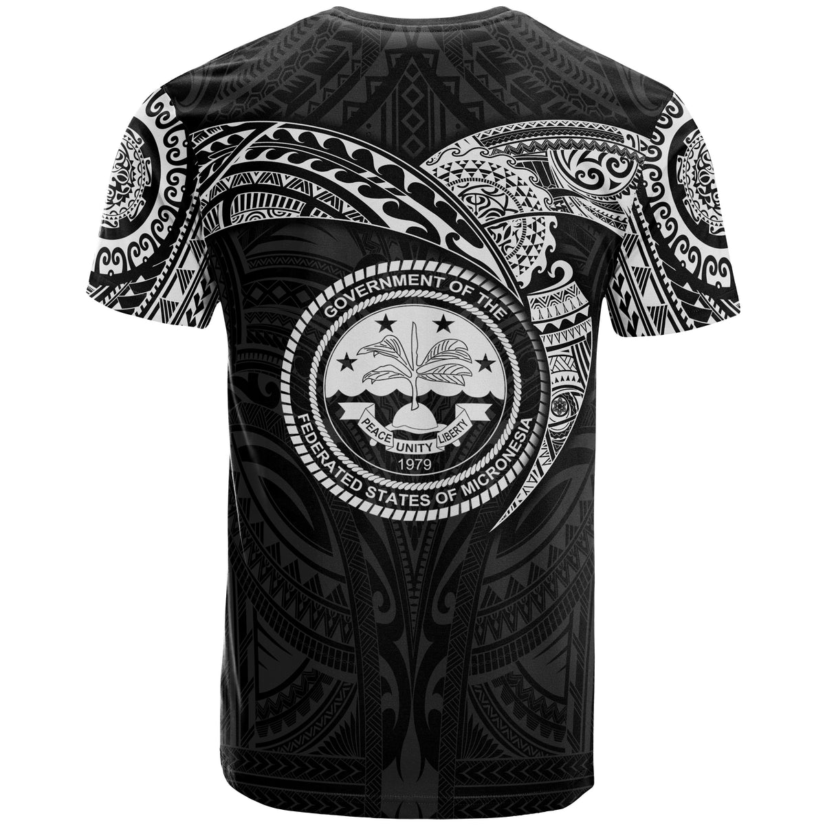 Federated States of Micronesia T Shirt Full Color Heart Shield - Polynesian Pride