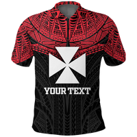 Custom Wallis and Futuna Pride Polo Shirt LT12 Unisex Red - Polynesian Pride
