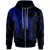 Cook Islands Zip up Hoodie Polynesian Wings (Blue) Unisex Blue - Polynesian Pride