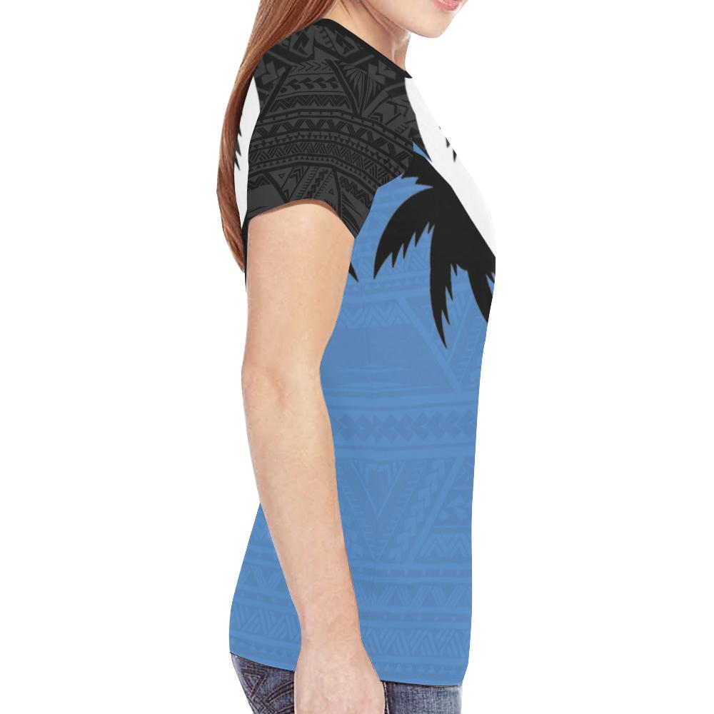 Kosrae T Shirt Kosrae FLag Coconut Tree K4 - Polynesian Pride