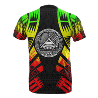 American Samoa T Shirt American Samoan Seal Polynesian Tattoo Reggae Style - Polynesian Pride