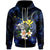 Polynesian Hawaii Zip up Hoodie Turtle With Plumeria Flowers Unisex Blue - Polynesian Pride