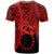 Cook Islands Polynesian Custom T Shirt Tribal Wave Tattoo Red - Polynesian Pride