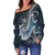 Polynesian Hawaii Women's Off Shoulder Sweater - Ocean Style (Coat of Arms) - Polynesian Pride