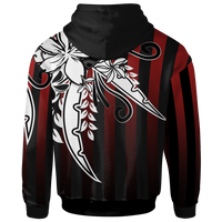 Polynesian Special Hoodie Brilliant Flower In Stripe Style - Polynesian Pride