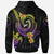 Chuuk Custom Zip up Hoodie Plumeria Flowers with Polynesian Patterns - Polynesian Pride