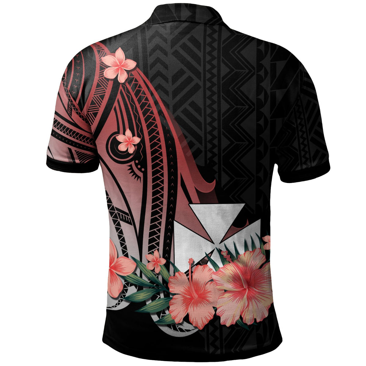 Wallis and Futuna Custom Polo Shirt Red Polynesian Hibiscus Pattern Style - Polynesian Pride