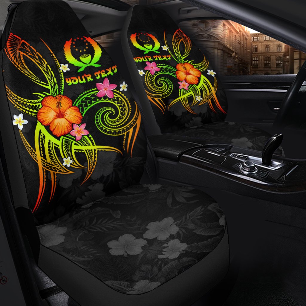 Pohnpei Polynesian Personalised Car Seat Covers - Legend of Pohnpei (Reggae) - Polynesian Pride