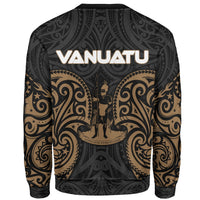 Vanuatu Polynesian Custom Personalised Sweater - Spirit Style Gold - Polynesian Pride