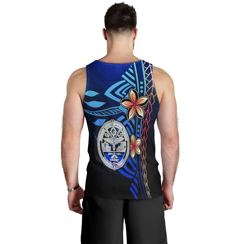 Marshall Islands Custom Personalised Men's Tank Top - Vintage Tribal Mountain Crest - Polynesian Pride