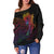 Papua New Guinea Women's Off Shoulder Sweater - Butterfly Polynesian Style - Polynesian Pride