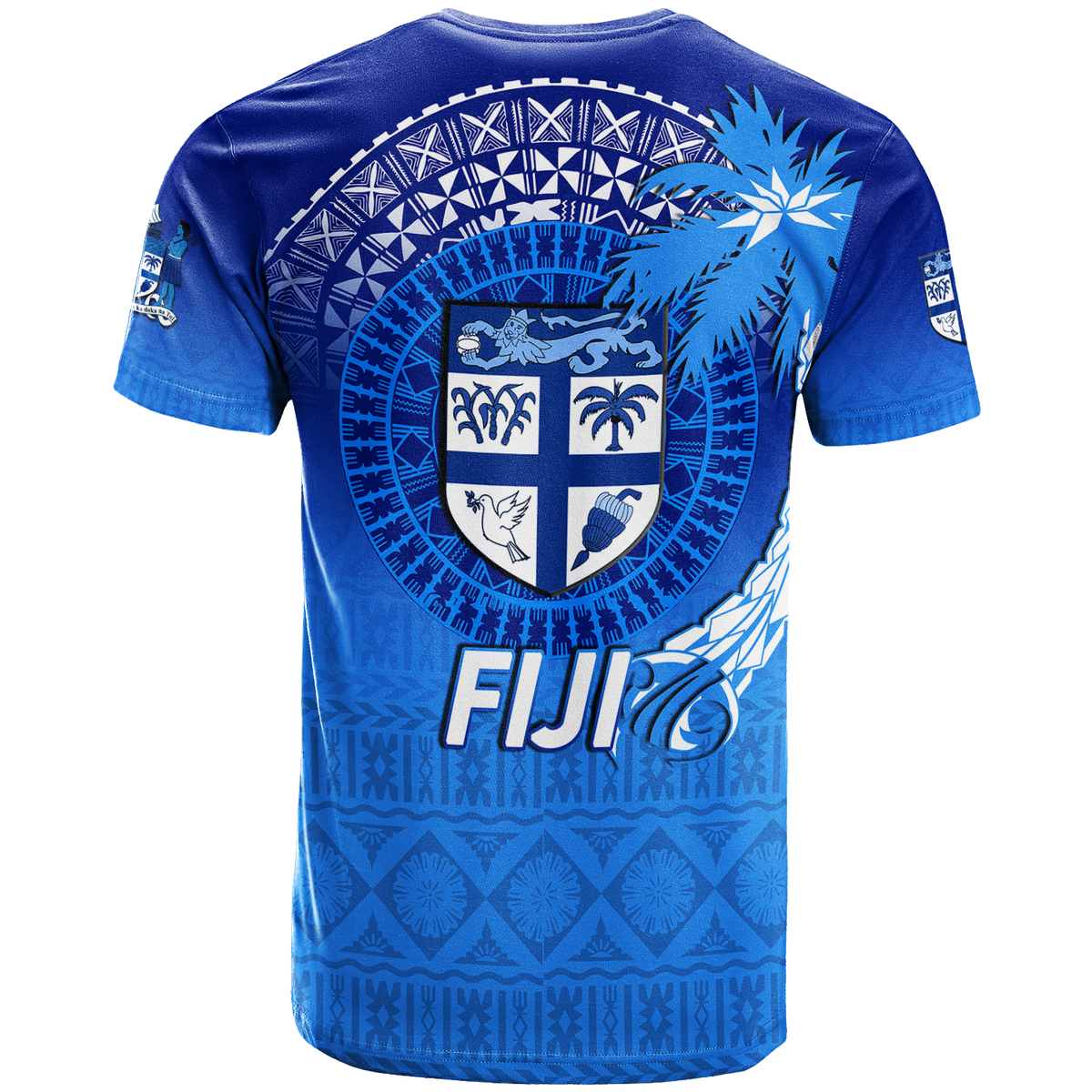 Fiji Tapa Tribal Coconut Tree T Shirt LT12 - Polynesian Pride