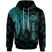 Polynesian Hawaii Custom Hoodie Polynesian Wings (Turquoise) Unisex Turquoise - Polynesian Pride