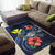 Hawaii Polynesian Area Rug - Blue Turtle Hibiscus - Polynesian Pride