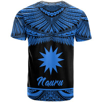 Nauru Polynesian T Shirt Nauru Pride Blue Version - Polynesian Pride
