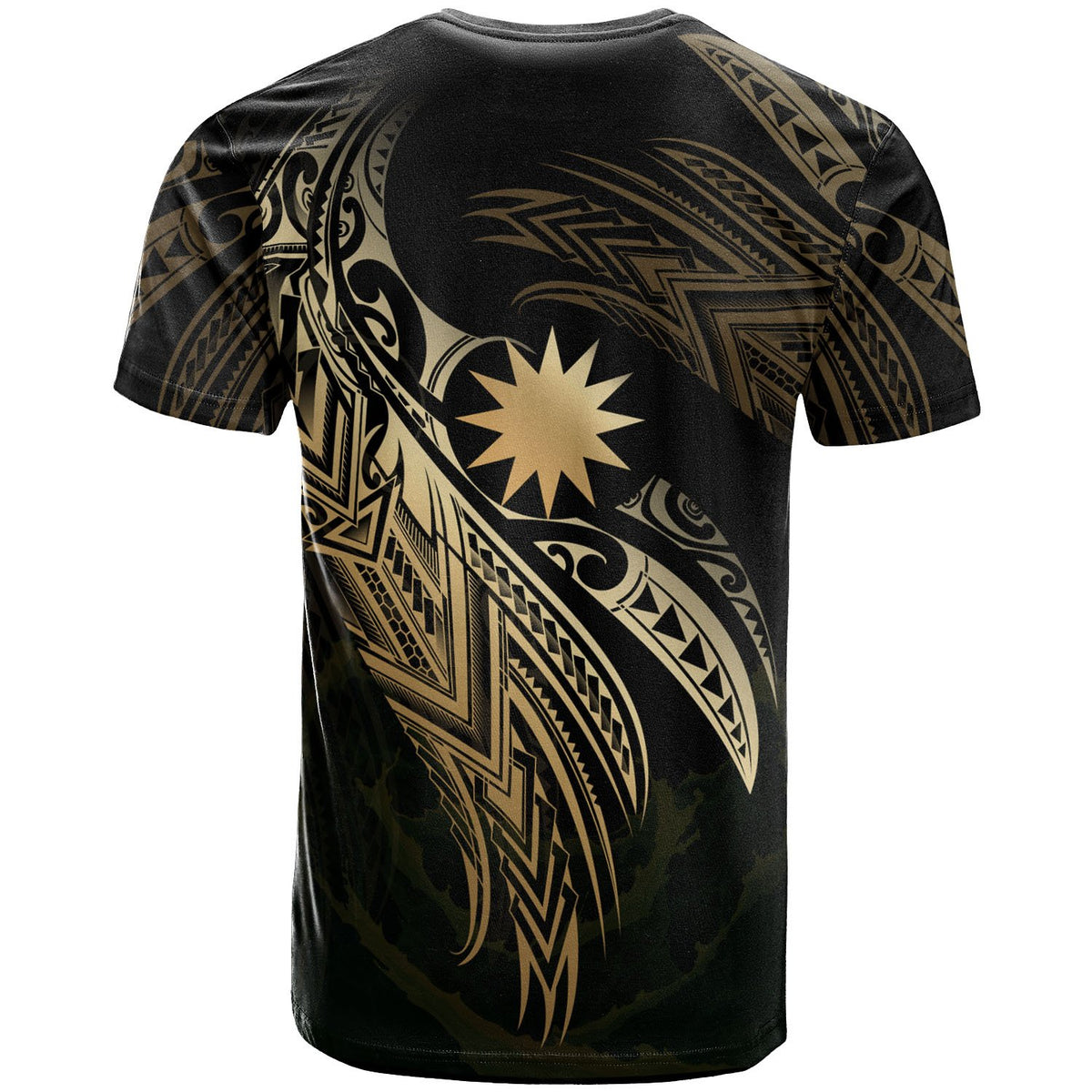 Nauru Polynesian T Shirt Nauru Legend Gold Version - Polynesian Pride