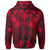 Hawaii Polynesian Hoodie Red Kanaka Maoli Map - Polynesian Pride