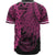 Palau Polynesian Baseball Shirt - Tribal Wave Tattoo Pink - Polynesian Pride