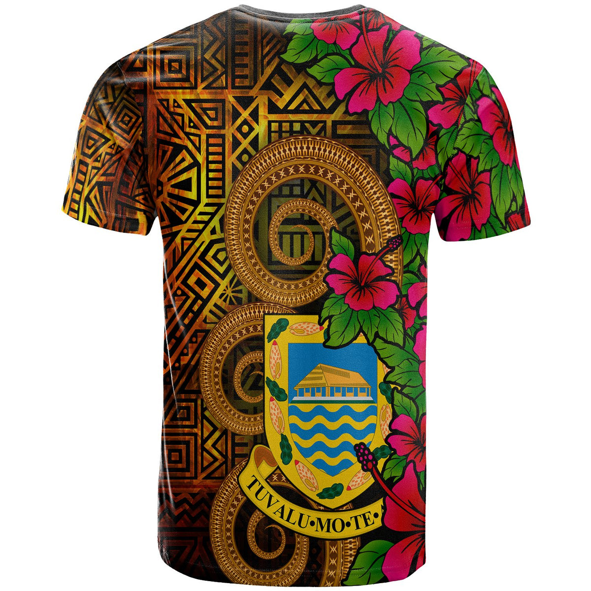 Tuvalu Polynesian T Shirt Hibiscus Vintage - Polynesian Pride