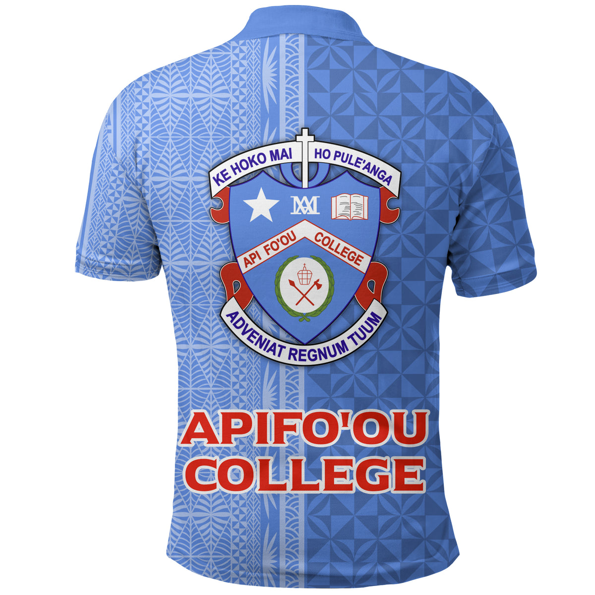 Tonga Apifoou College Polo Shirt Tongan Tribal LT12 - Polynesian Pride