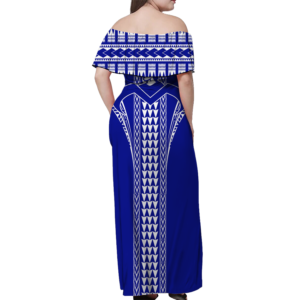 Hawaii Moanalua High School Off Shoulder Long Dress - LT12 - Polynesian Pride