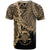 Tuvalu Polynesian Custom T Shirt Tribal Wave Tattoo Gold - Polynesian Pride