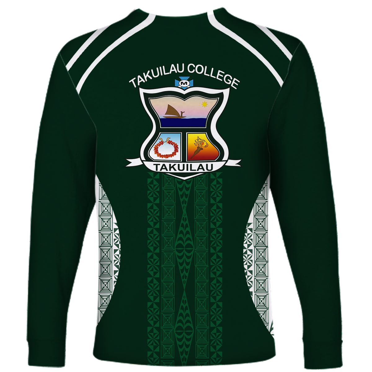 Takuilau College Tongan Patterns Long Sleeve Shirt - LT12 - Polynesian Pride
