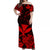 Hawaii Matching Polynesia Red Kanaka Maoli Dress and Hawaiian Shirt LT13 - Polynesian Pride