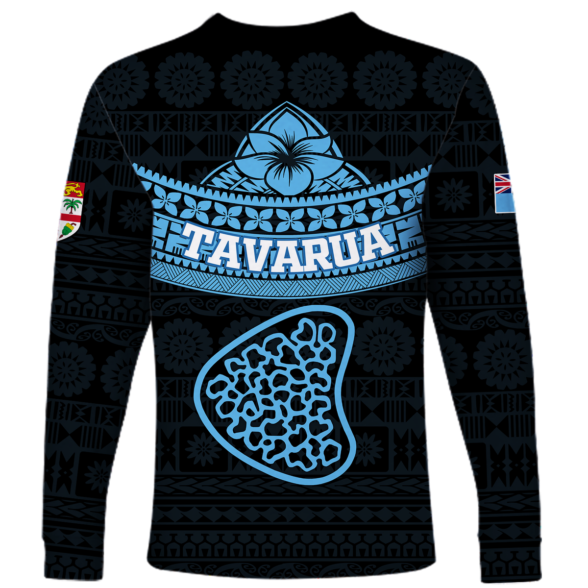 Tavarua Fiji Tapa Tribal Long Sleeve Shirt - LT12 - Polynesian Pride