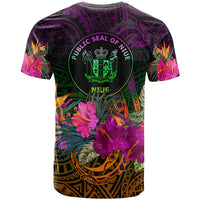 Niue Polynesian T Shirt Summer Hibiscus - Polynesian Pride